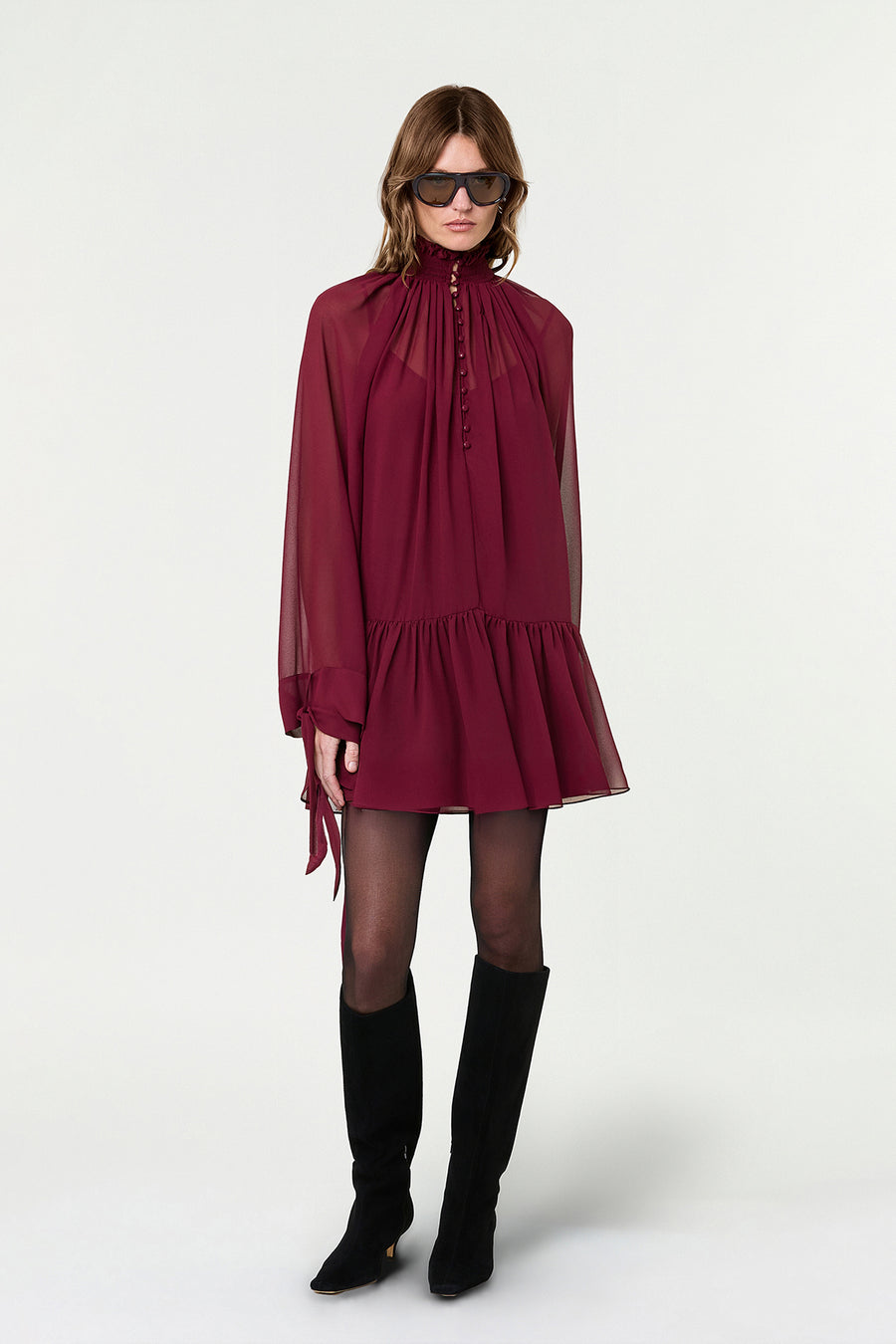 ELIZA DRESS - PLUM