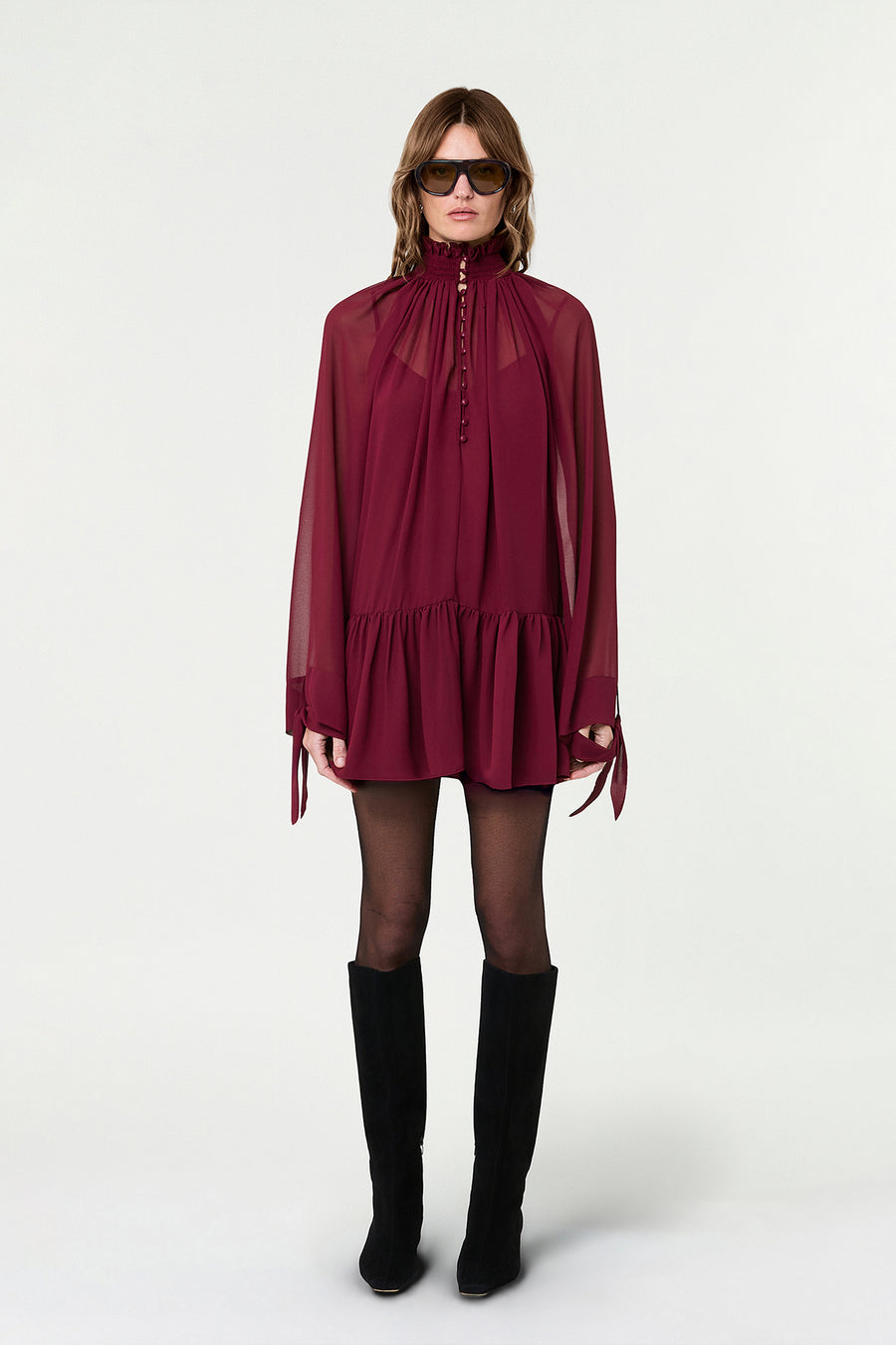 ELIZA DRESS - PLUM