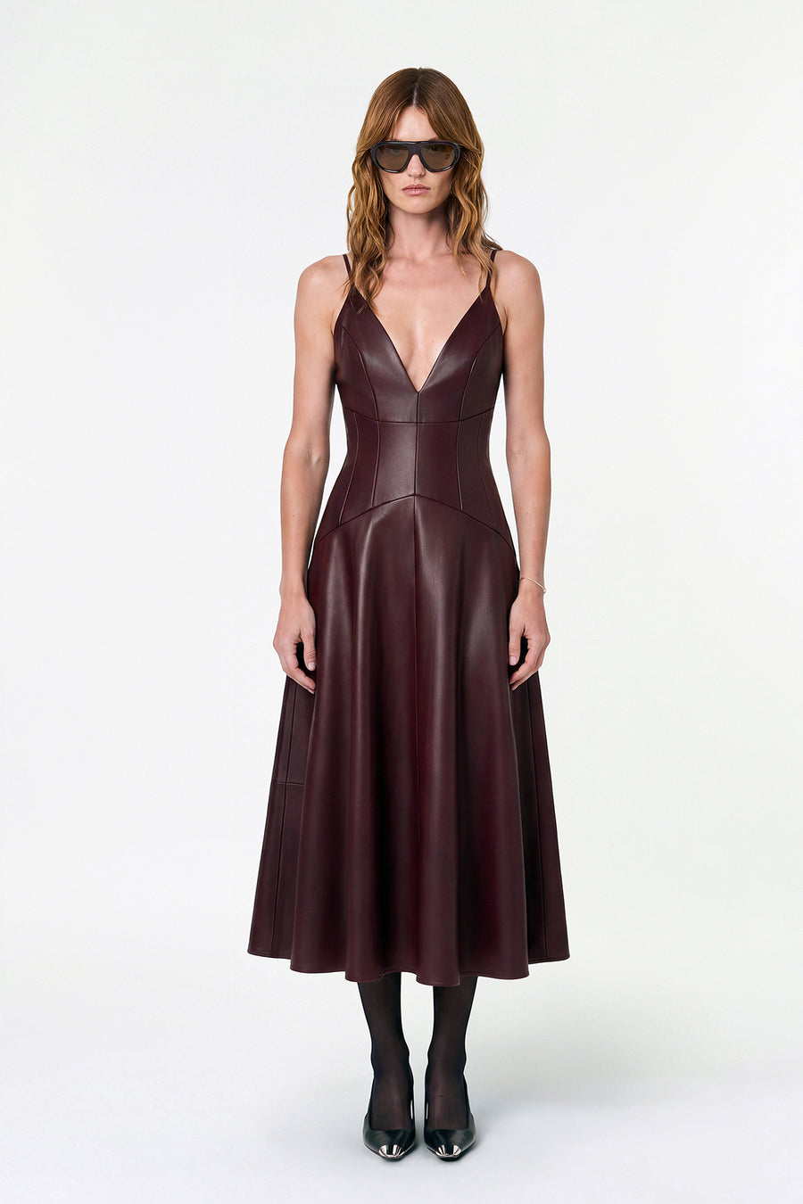 NORA DRESS - OXBLOOD