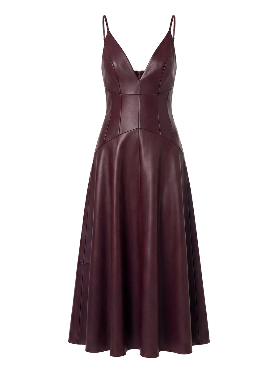 NORA DRESS - OXBLOOD