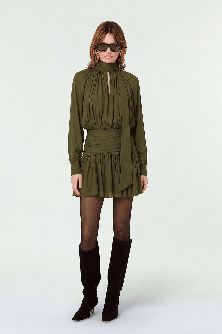 COURTNEY DRESS - OLIVE