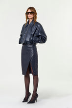PARIS CROC JACKET - INDIGO BLUE