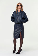 PARIS CROC JACKET - INDIGO BLUE