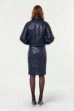 PARIS CROC JACKET - INDIGO BLUE