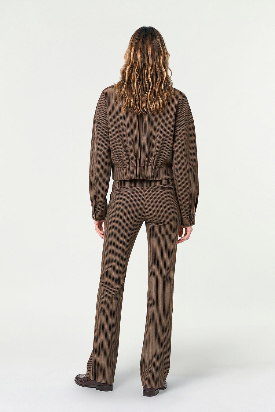BRONTE BOMBER JACKET - VARIEGATED STRIPE