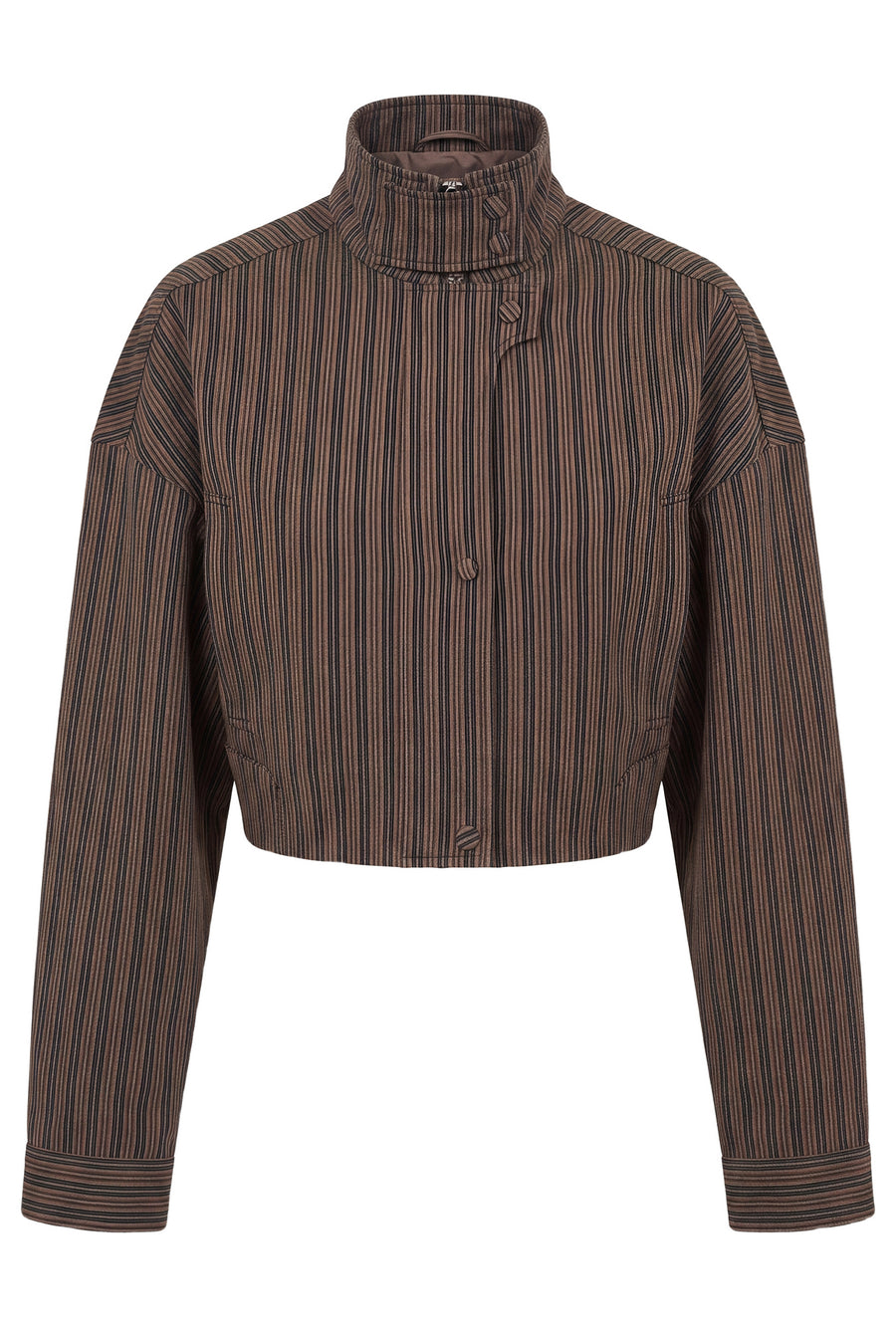BRONTE BOMBER JACKET - VARIEGATED STRIPE