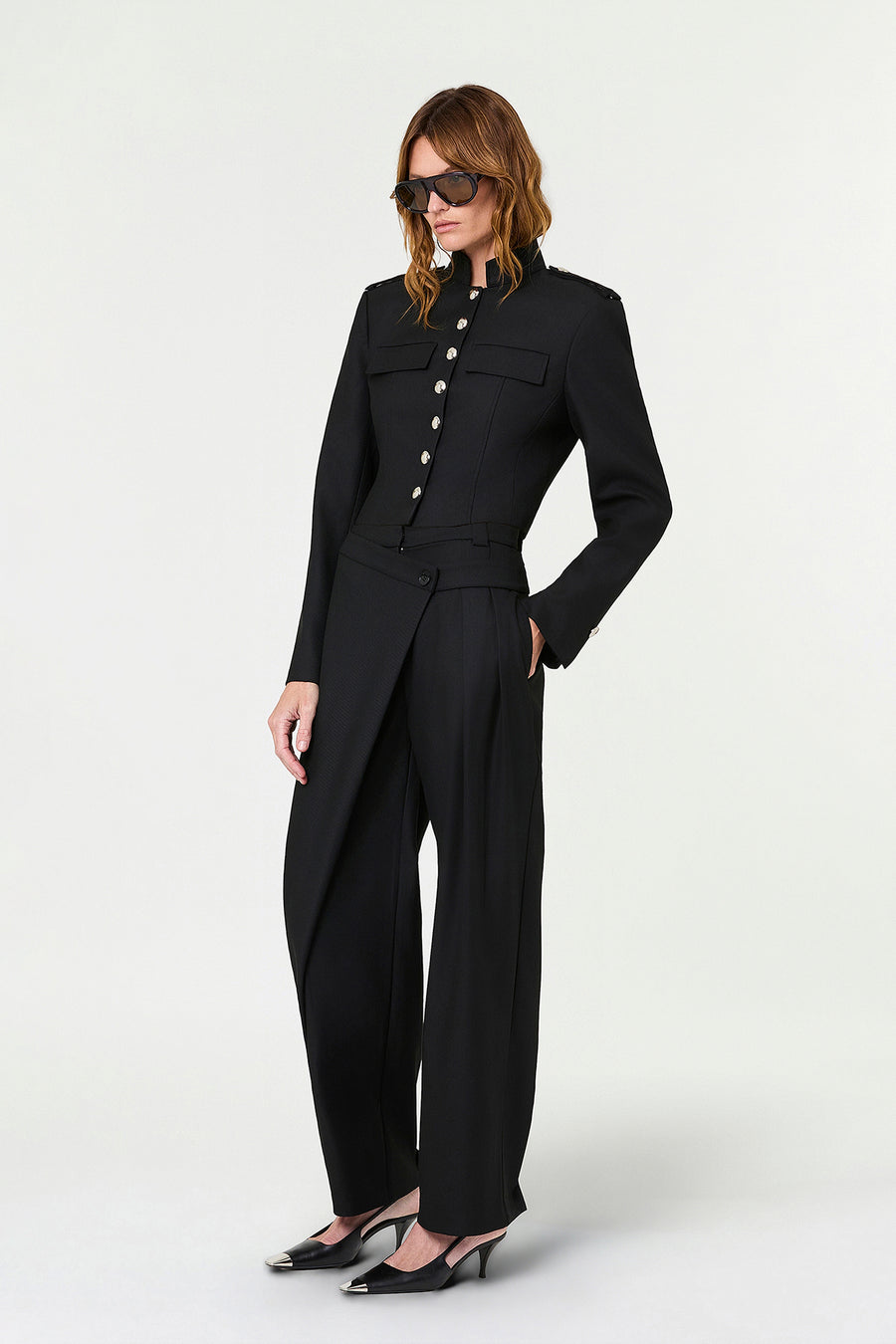 TAMSIN MILITARY JACKET - BLACK