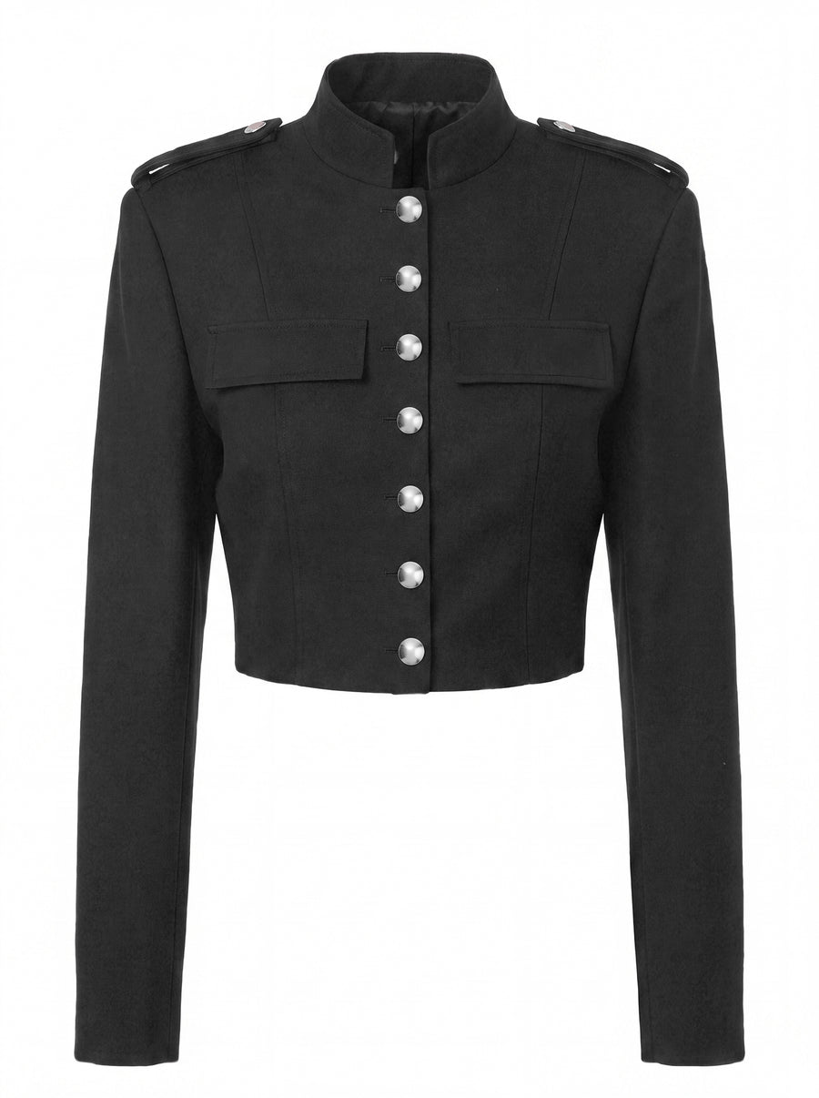 TAMSIN MILITARY JACKET - BLACK