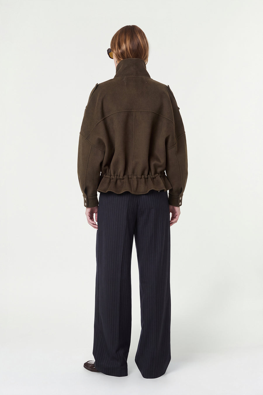 CIARA JACKET - BARK GREEN