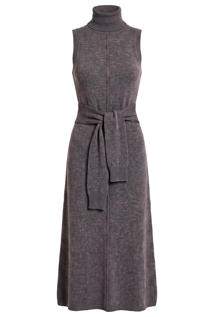 ZINNIA ROLLNECK DRESS - CHARCOAL