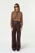 VEDA TIE NECK SWEATER - SAHARA