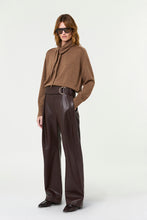 VEDA TIE NECK SWEATER - SAHARA
