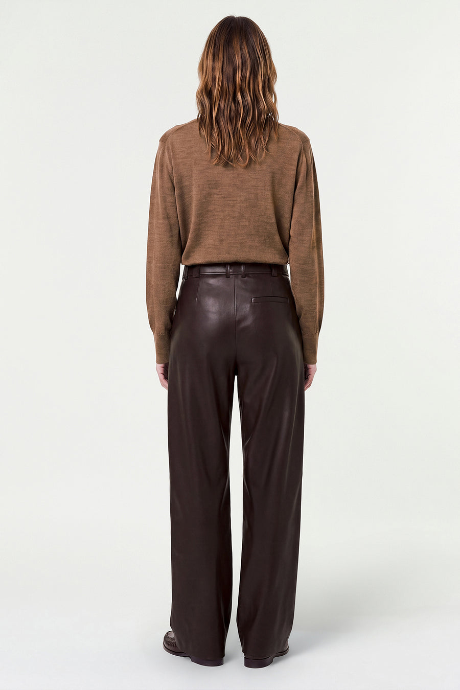 VEDA TIE NECK SWEATER - SAHARA