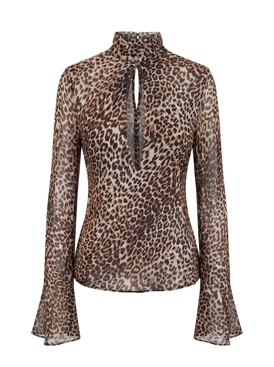 CELESTE TOP - DESERT LEOPARD