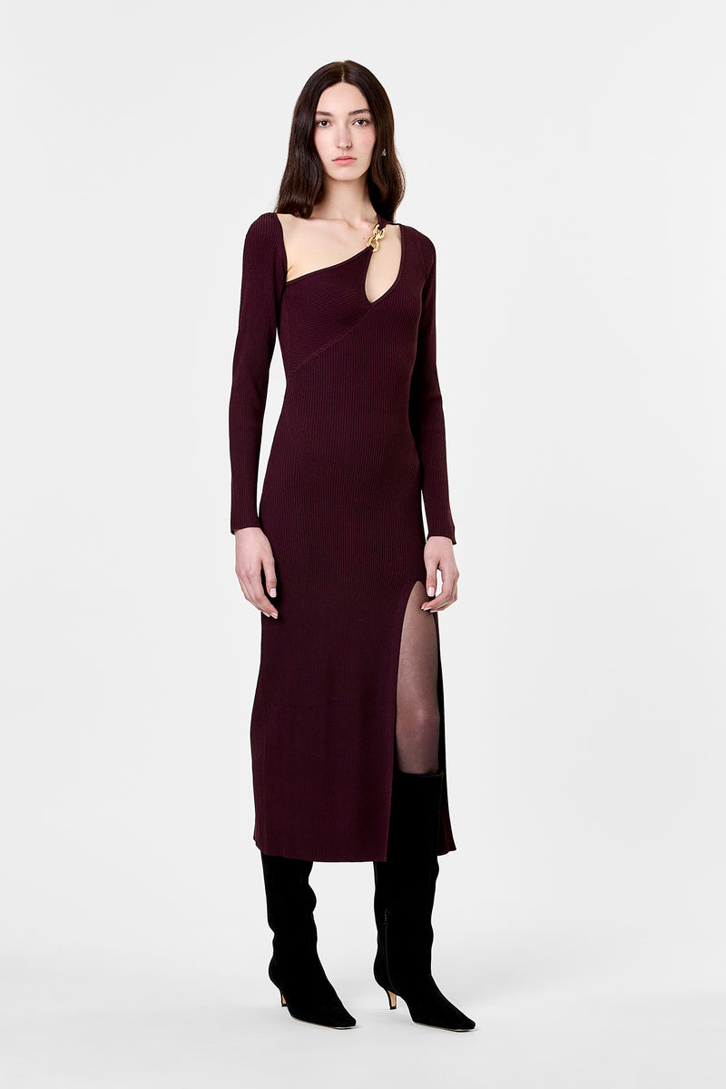 GINERVA DRESS - PLUM