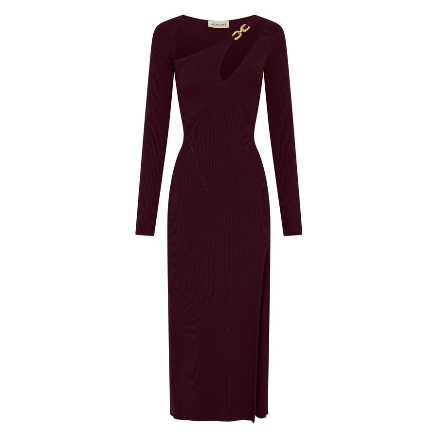 GINERVA DRESS - PLUM
