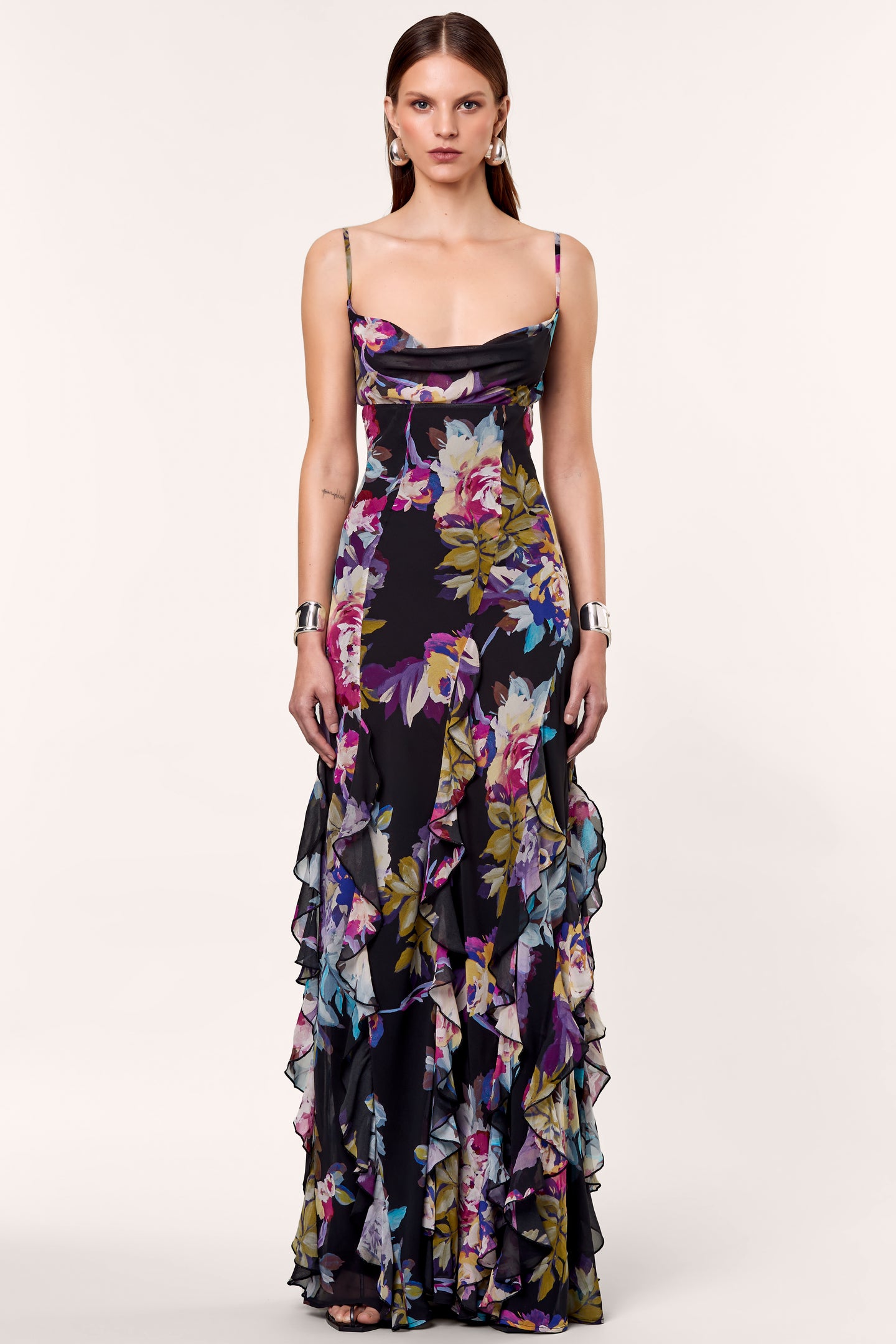 Kamila Dress - Antique Floral Black