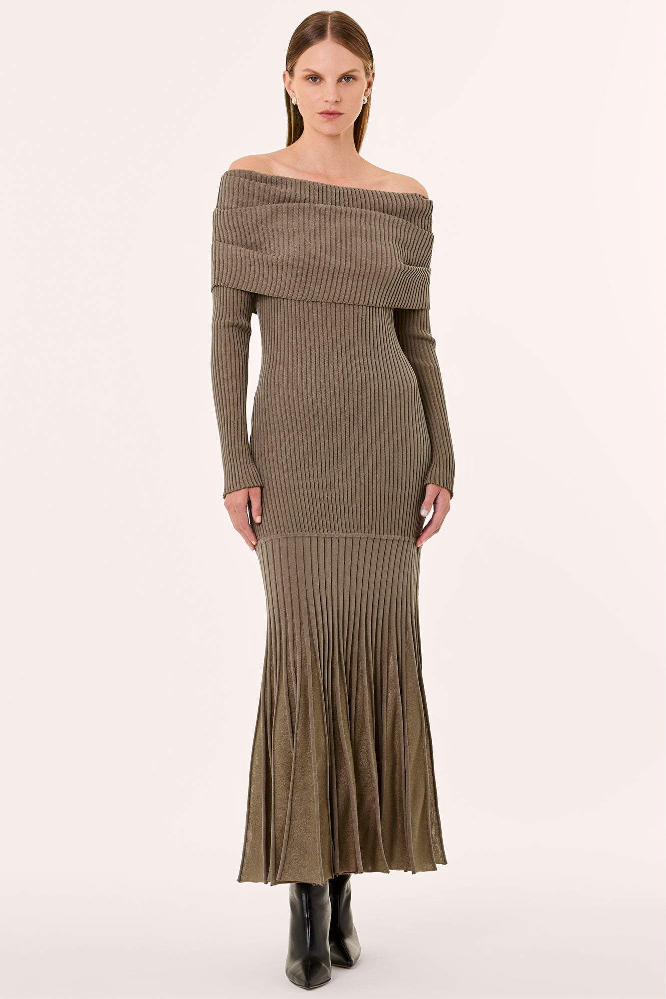 MAXINE DRESS - OYSTER LUREX