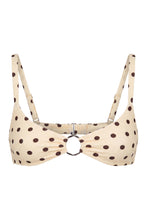 MALIE BIKINI TOP - LEMON POLKA DOT