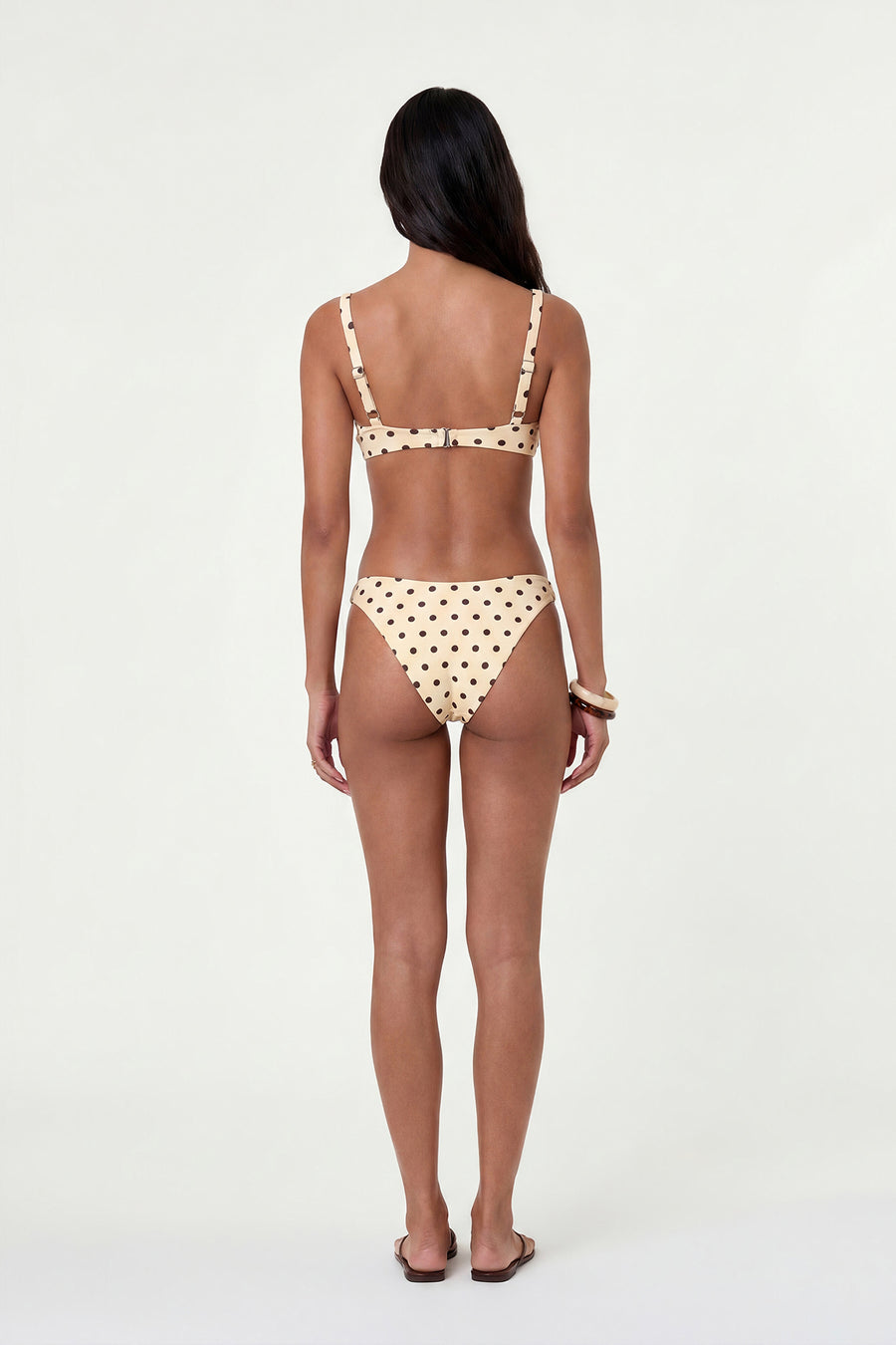 MALIE BIKINI TOP - LEMON POLKA DOT