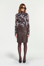 IVY MESH TOP - TRUFFLE FLECK
