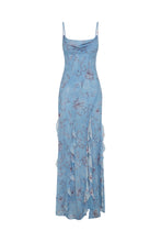 KAMILA DRESS - WISTERIA FLORAL BLUE SMOKE