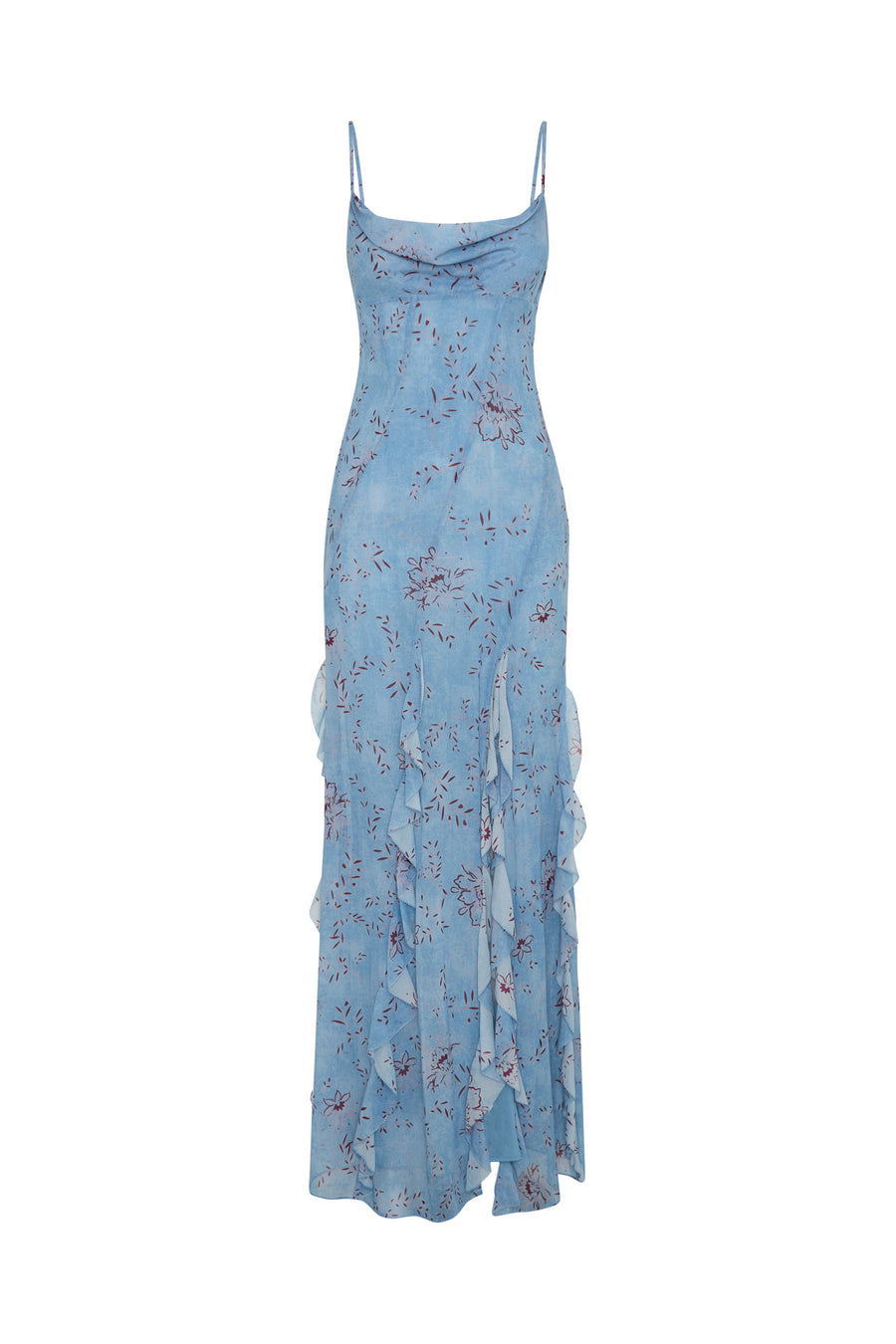 KAMILA DRESS - WISTERIA FLORAL BLUE SMOKE