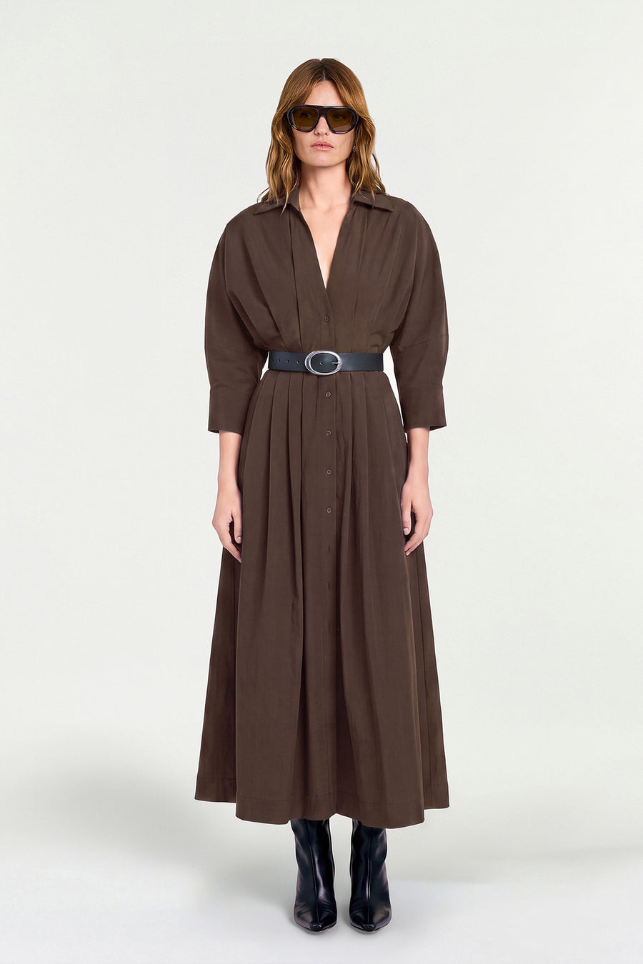 LANAE DRESS - TRUFFLE