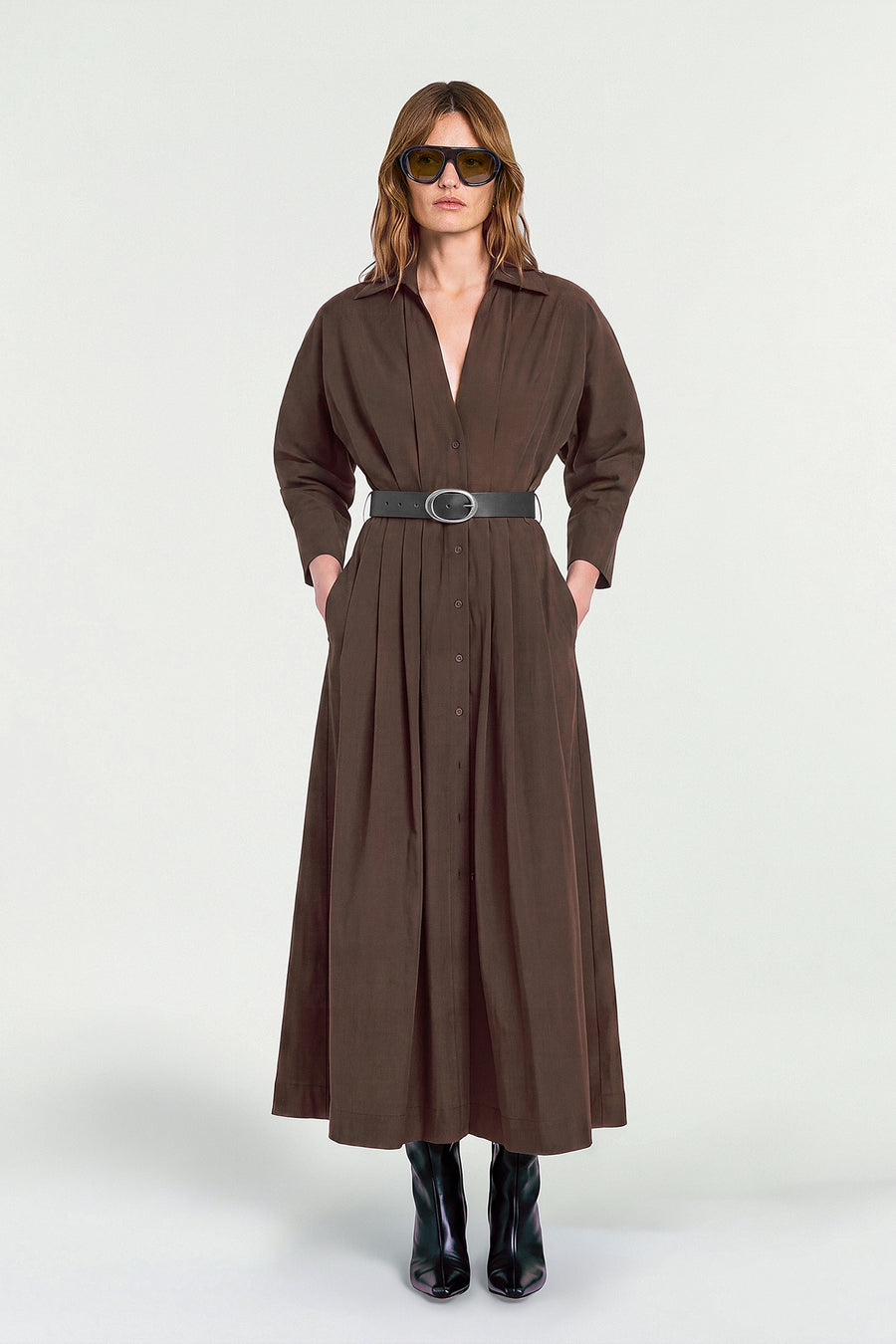 LANAE DRESS - TRUFFLE