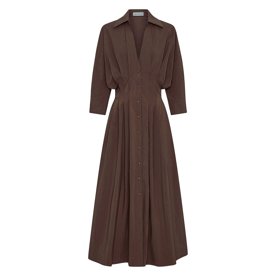 LANAE DRESS - TRUFFLE