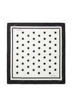 LUIZA HEAD SCARF - IVORY BLACK POLKA DOT