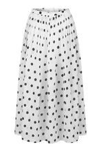 MARIT SKIRT - IVORY BLACK POLKA DOT