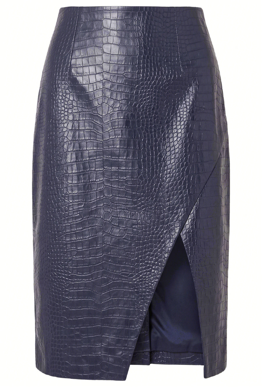 LIVIA CROC SKIRT - INDIGO BLUE