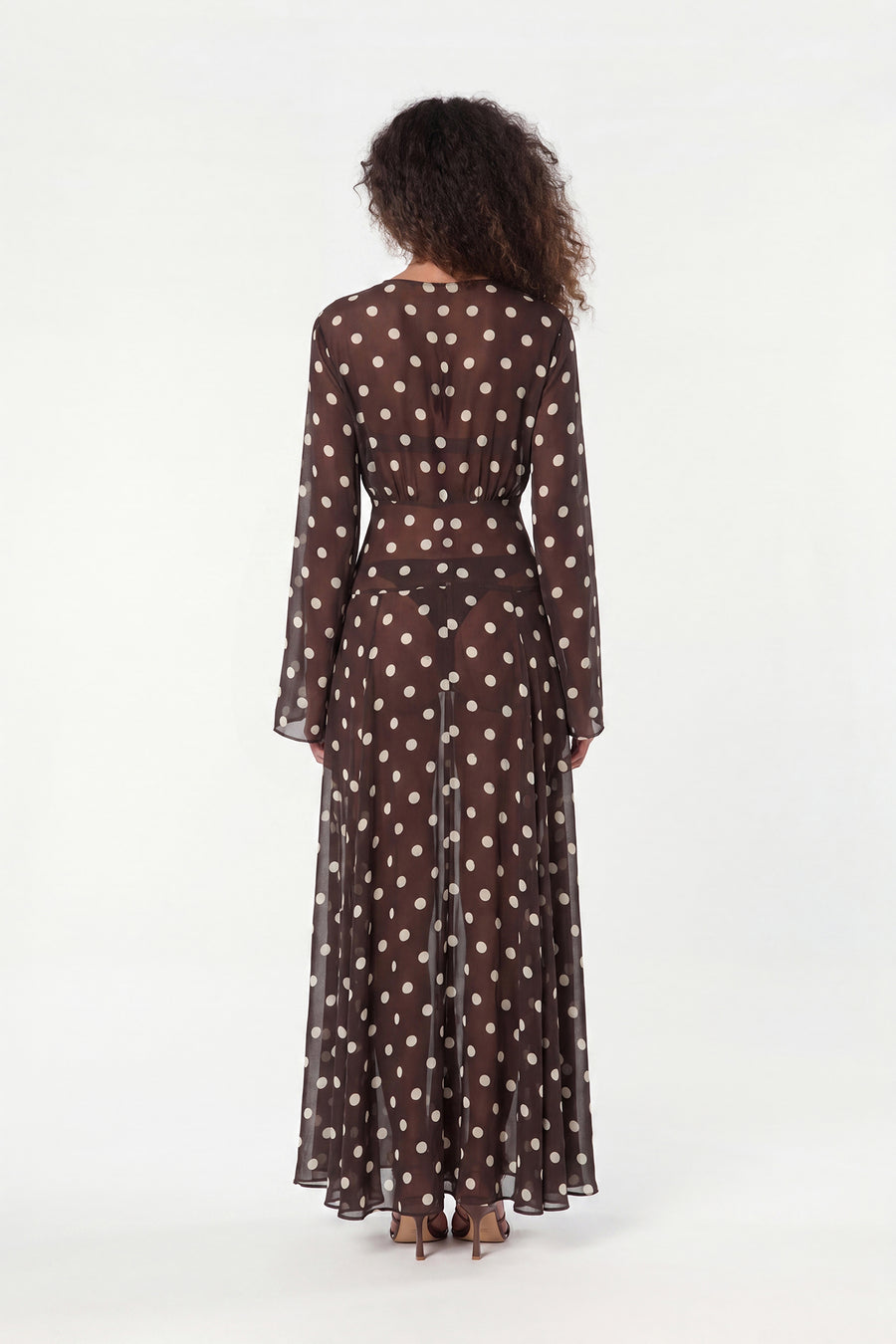 MARELLA DRESS - ESPRESSO IVORY POLKA DOT