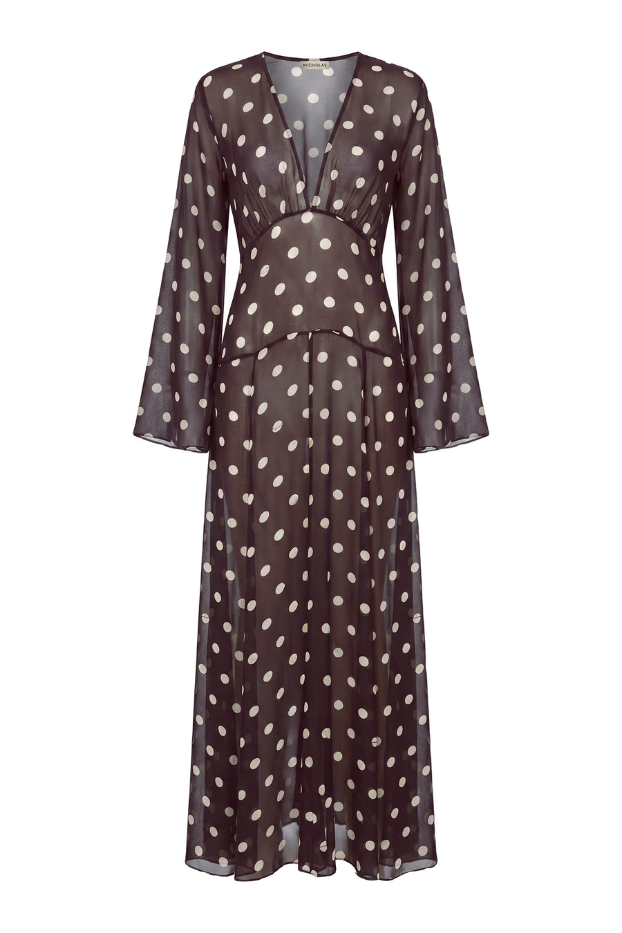 MARELLA DRESS - ESPRESSO IVORY POLKA DOT
