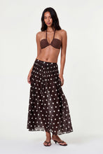 MARIT SKIRT - ESPRESSO IVORY POLKA DOT