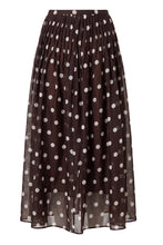 MARIT SKIRT - ESPRESSO IVORY POLKA DOT
