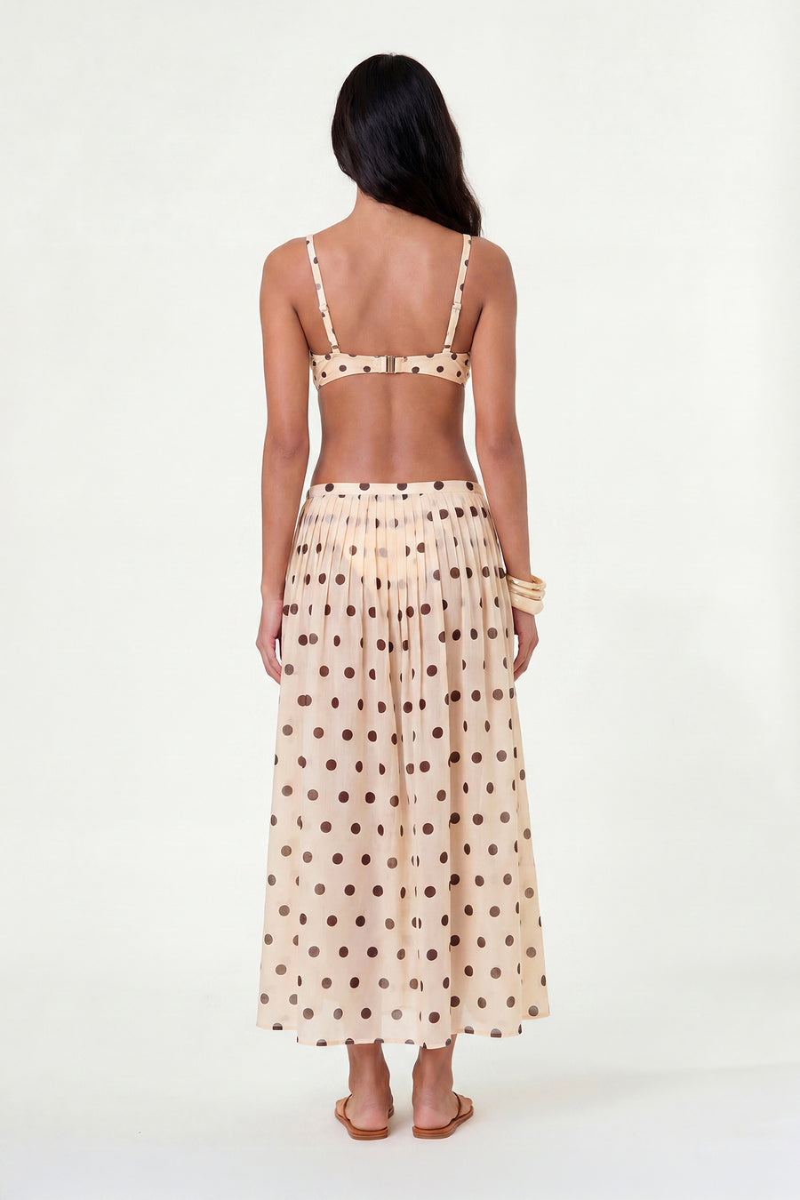 MARIT SKIRT - LEMON POLKA DOT