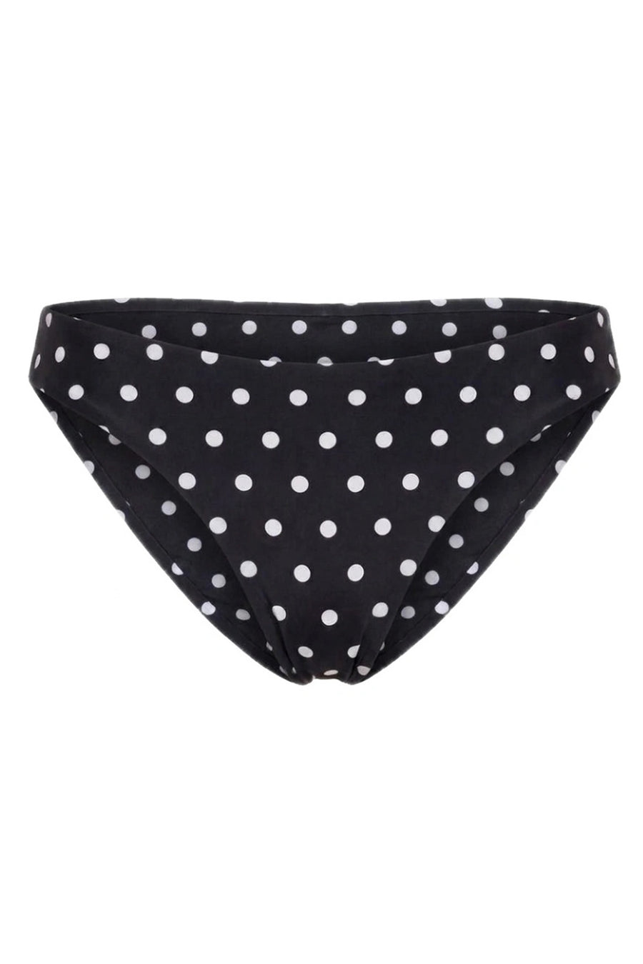 MIRA BIKINI BOTTOM - BLACK IVORY POLKA DOT