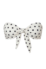 NAIA KNOT BIKINI TOP - IVORY BLACK POLKA DOT