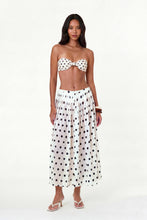 NAIA KNOT BIKINI TOP - IVORY BLACK POLKA DOT
