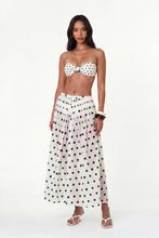 MARIT SKIRT - IVORY BLACK POLKA DOT
