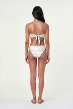 NAIA KNOT BIKINI TOP - IVORY BLACK POLKA DOT