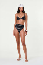 NEREA HIGH WAIST BOTTOM - BLACK IVORY POLKA DOT