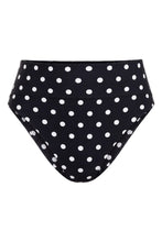 NEREA HIGH WAIST BOTTOM - BLACK IVORY POLKA DOT