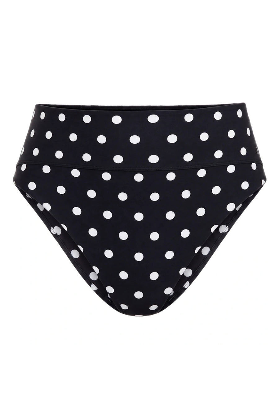 NEREA HIGH WAIST BOTTOM - BLACK IVORY POLKA DOT