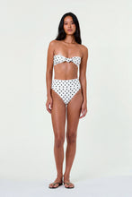 NEREA HIGH WAIST BOTTOM - IVORY BLACK POLKA DOT