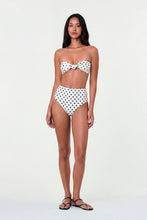 NEREA HIGH WAIST BOTTOM - IVORY BLACK POLKA DOT