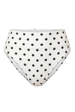 NEREA HIGH WAIST BOTTOM - IVORY BLACK POLKA DOT