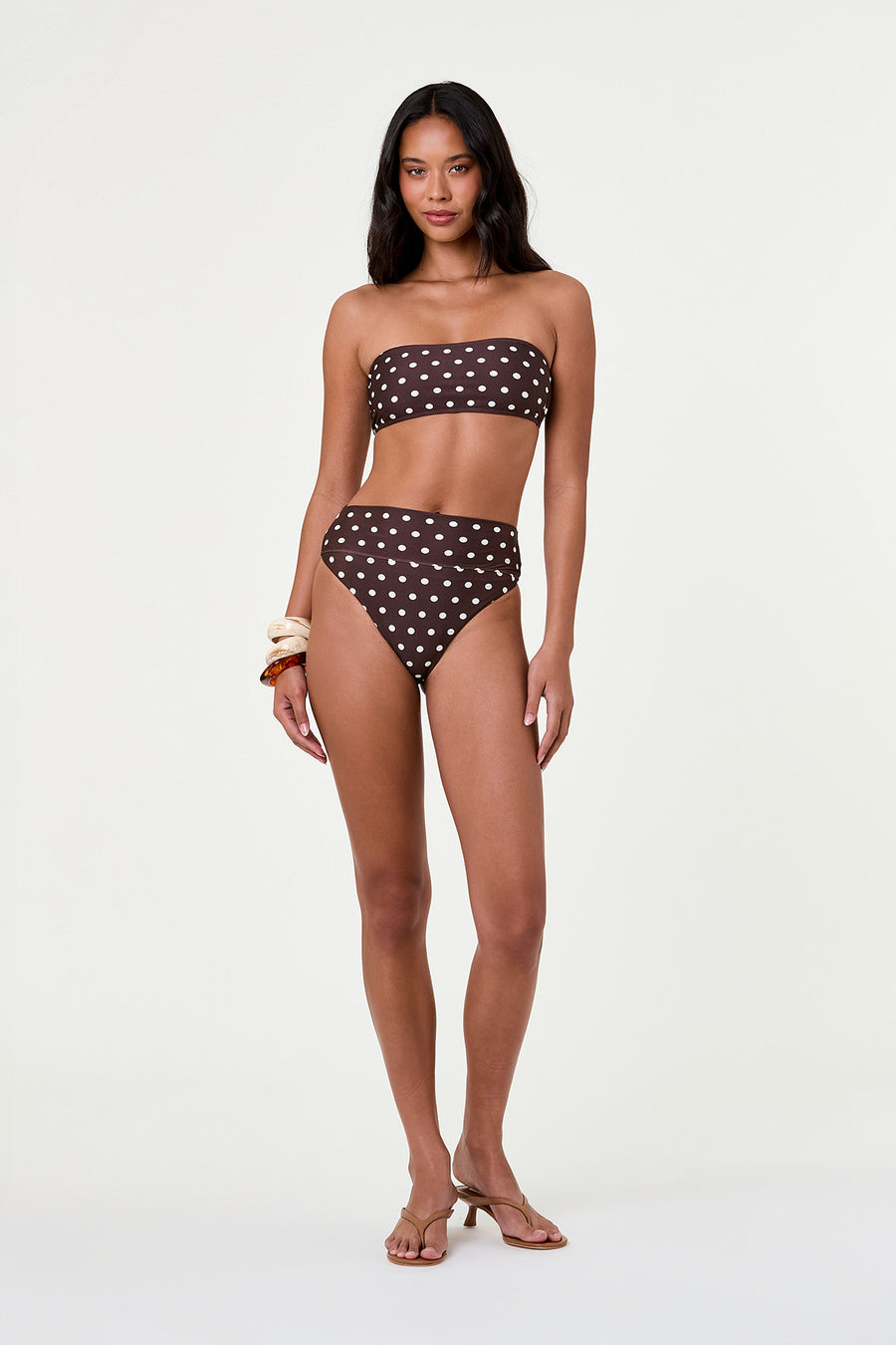 NEREA BOTTOM - ESPRESSO IVORY POLKA DOT